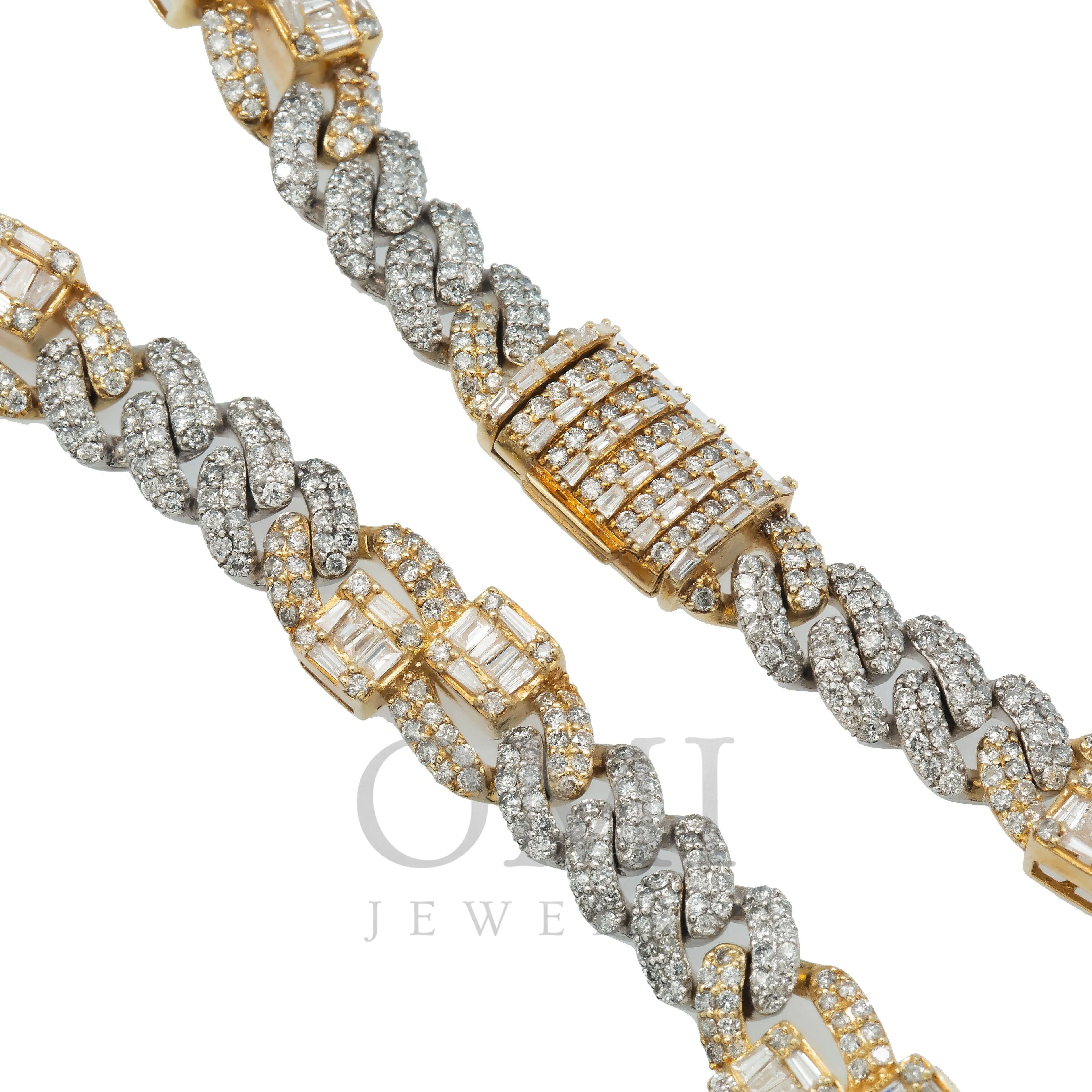 10K GOLD TWO-TONE DIAMOND INFINITY DESIGNER LINK CHAIN 19.46 CT