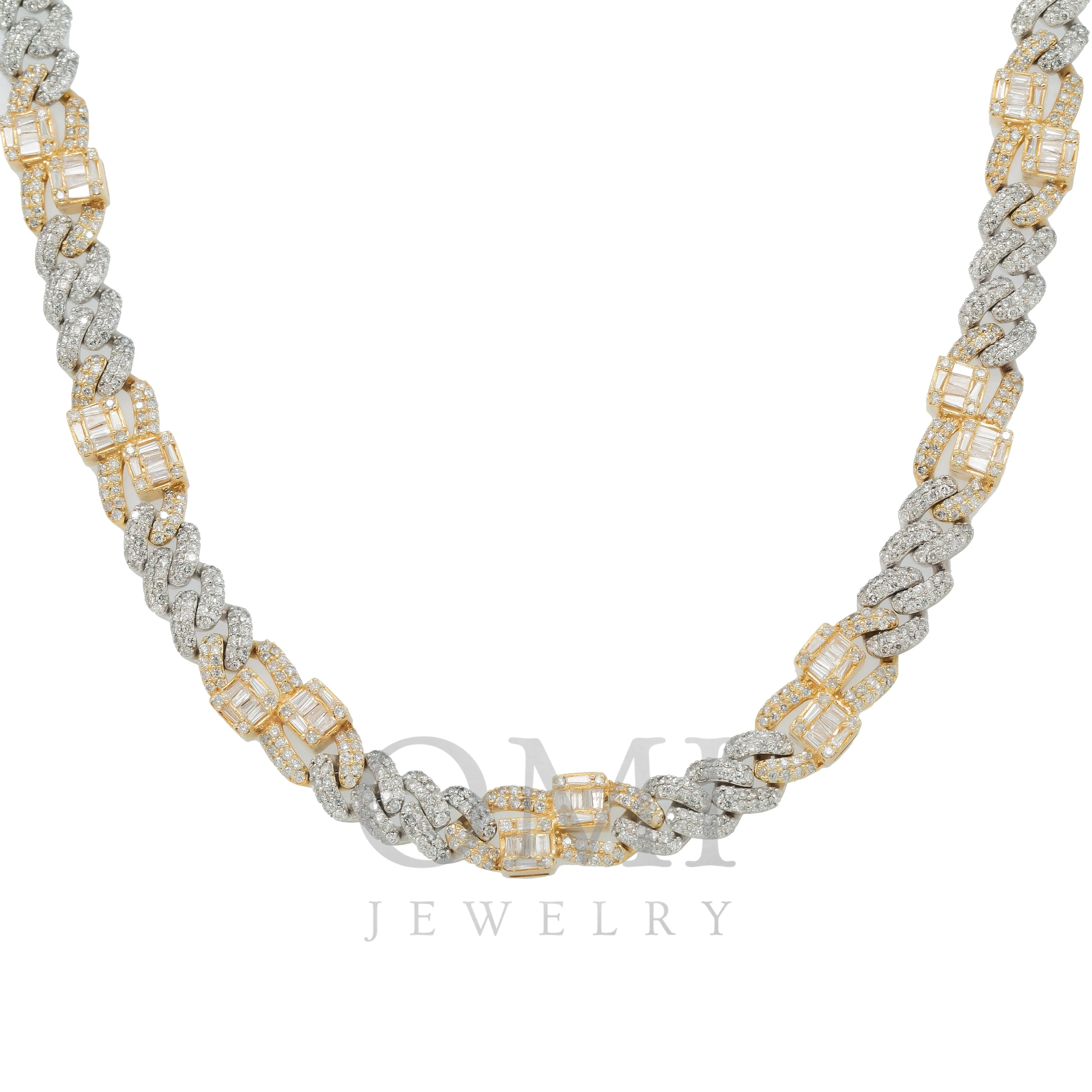 10K GOLD TWO-TONE DIAMOND INFINITY DESIGNER LINK CHAIN 19.46 CT