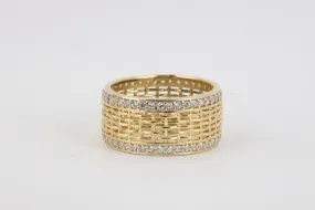 14k Yellow Gold 0.86tcw Diamond Ring Size 7.25 (5.73g.)