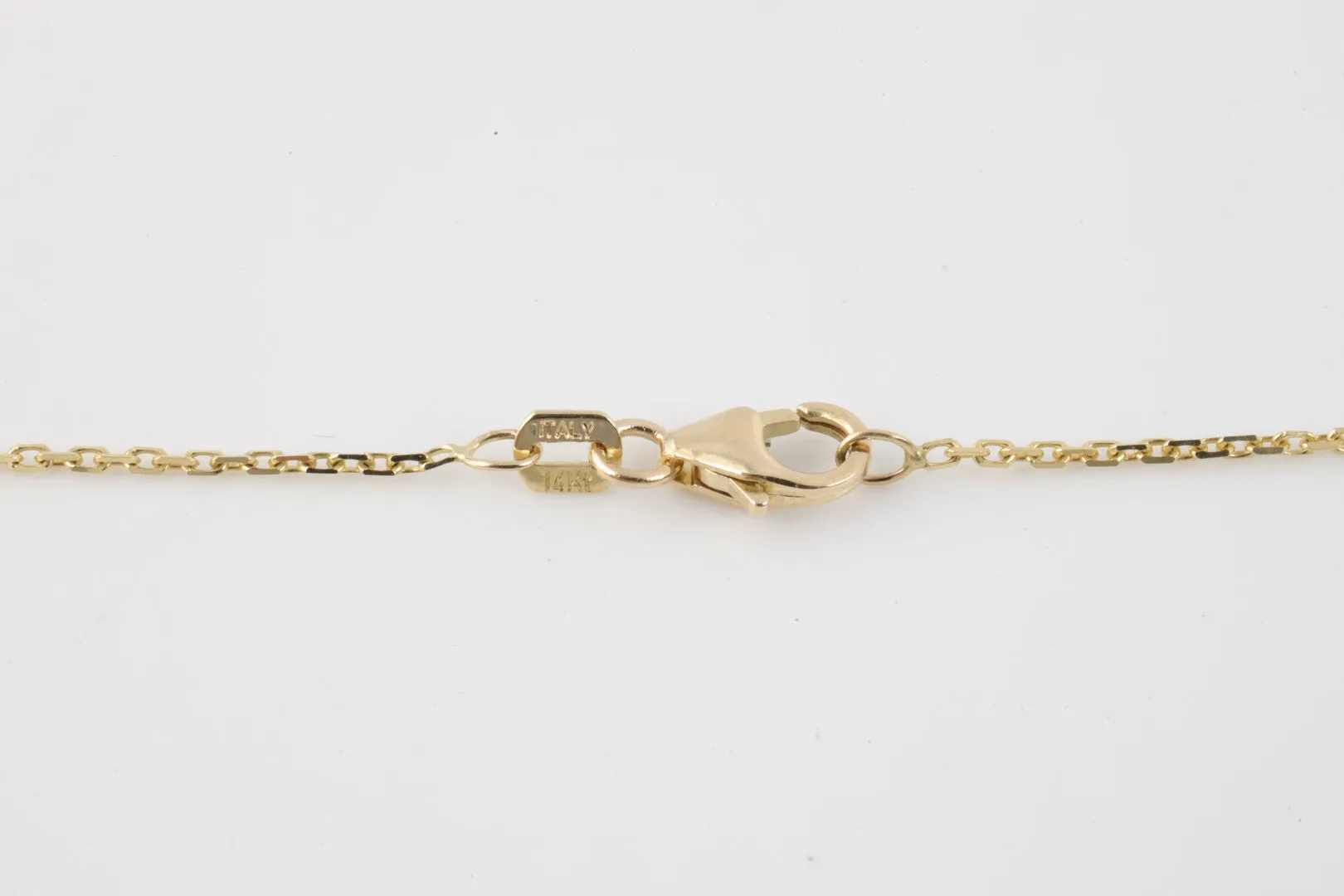 18'' 14k Yellow Gold Geometric Pendant Necklace (4.47g.)