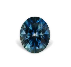 2.10CT OVAL BRILLIANT PRECISION CUT MONTANA SAPPHIRE, MIDNIGHT PURPLE BLUE MULTICOLOR, 8X6.6MM