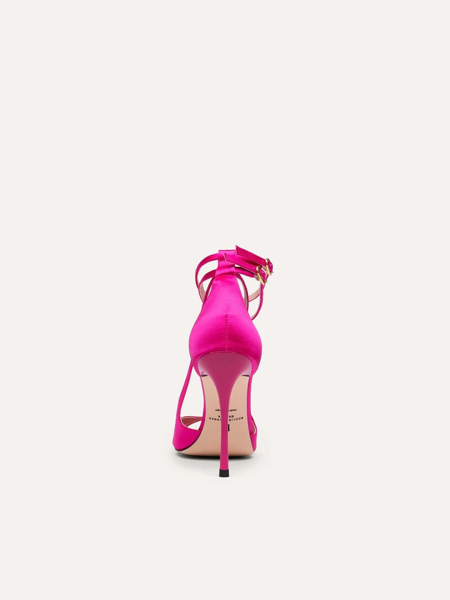 2am Dancing in the Club Fuchsia Vegan Strappy Heels | Recycled Satin