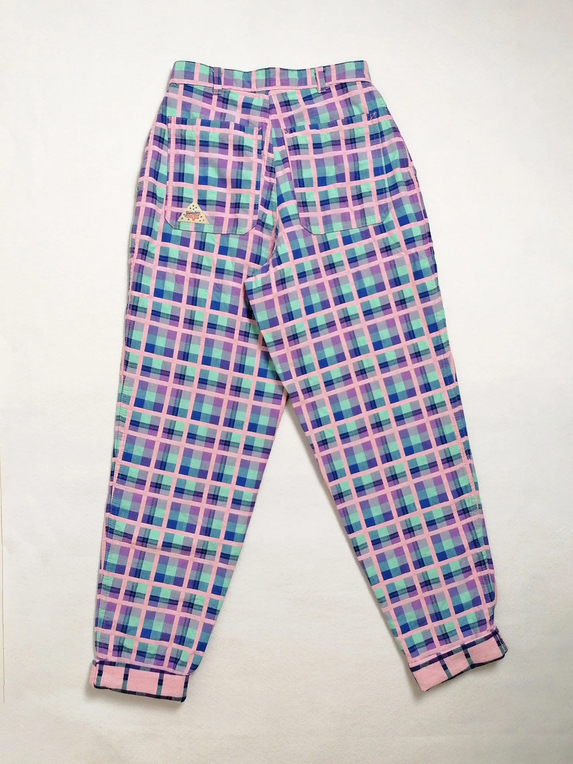 80's BARBARA FARBER High Waist Baggy Pants - size XS-S ( 23.5" waist)