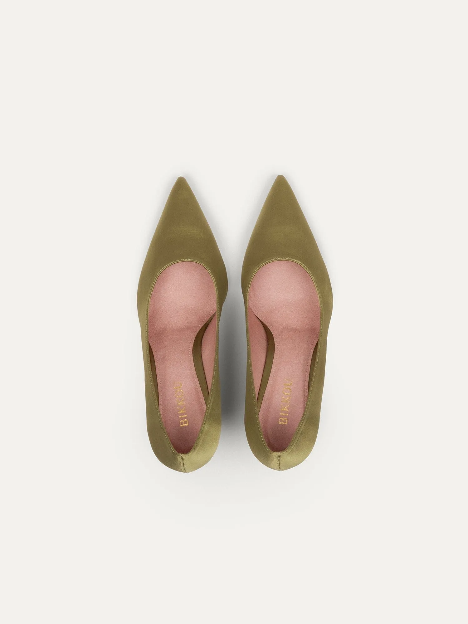 8pm Romantic Dinner Vegan Heels | Green Recycled Satin