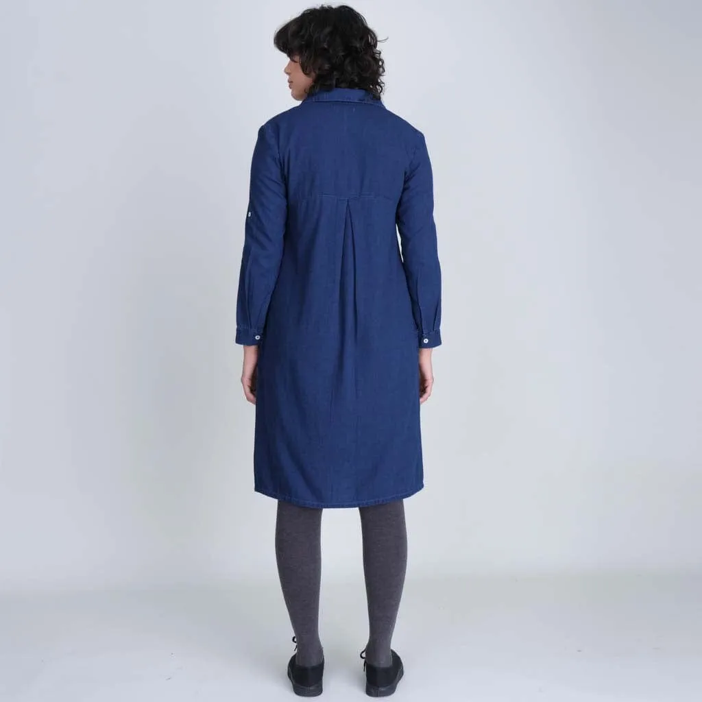 Alexa Cotton Shirt Dress | Denim