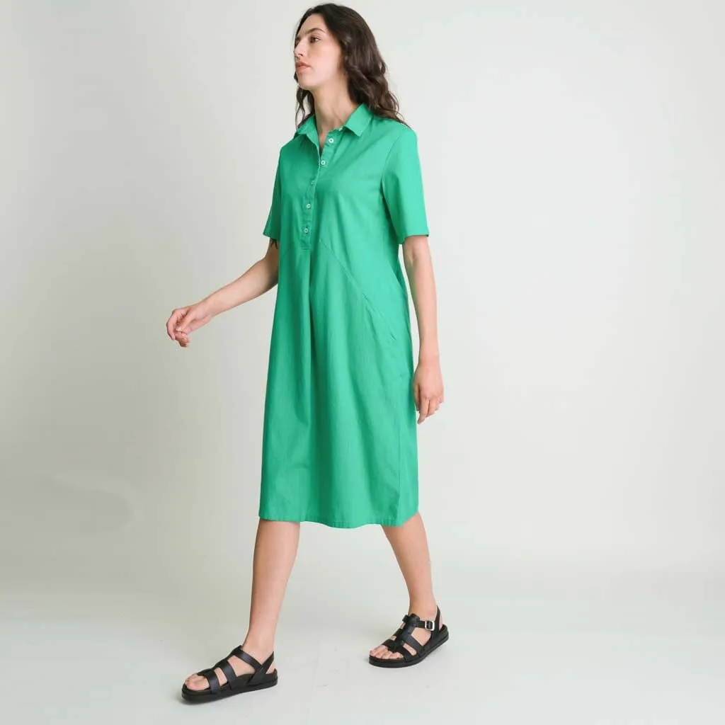 Alexa Linen & Cotton Shirt Dress | Mint