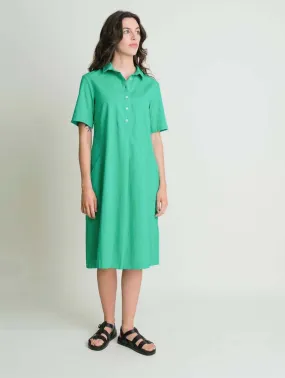 Alexa Linen & Cotton Shirt Dress | Mint