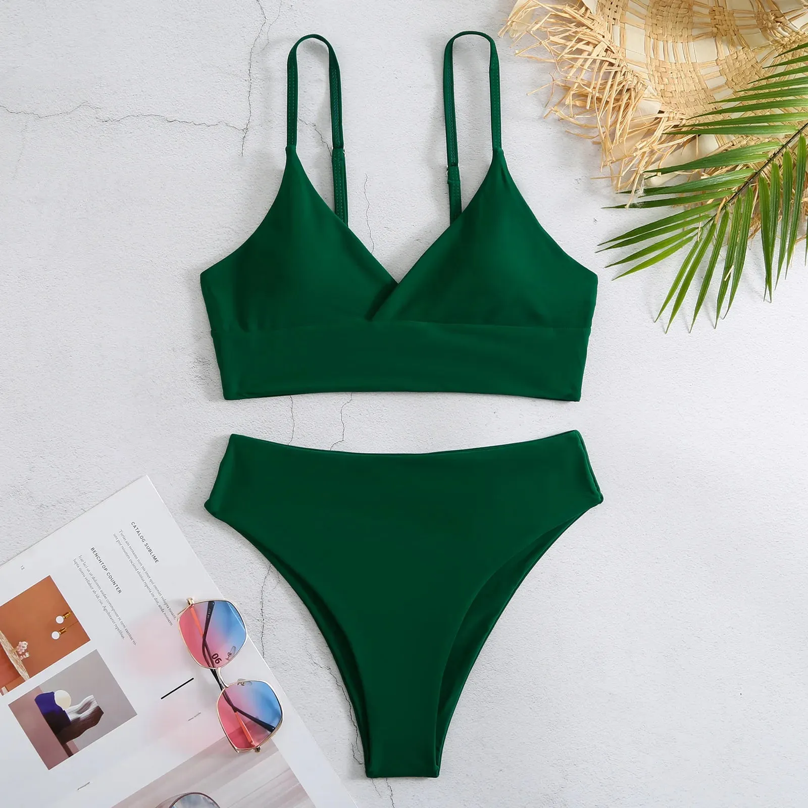 Amy Solid High Waist Bikini