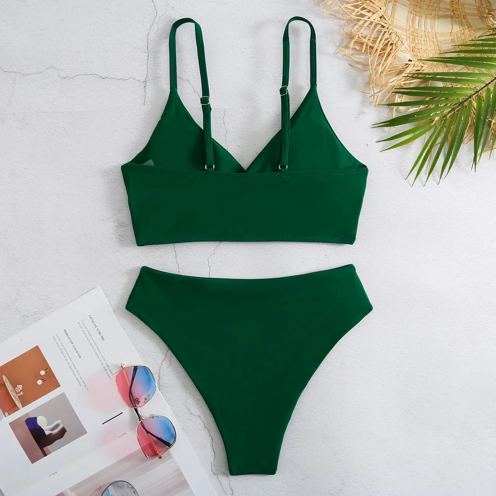 Amy Solid High Waist Bikini