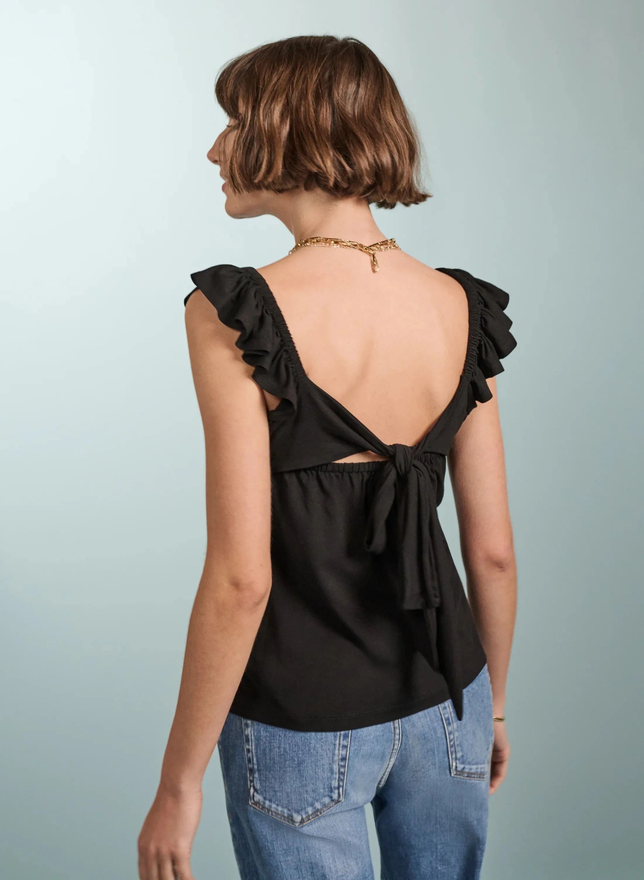 Anais Marie LENZING ECOVERO Top | Caviar Black