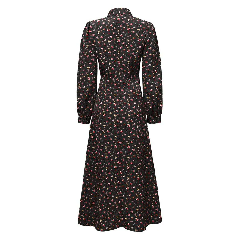 Années 40 Robe Longue Imprimé Floral Liberty Kate