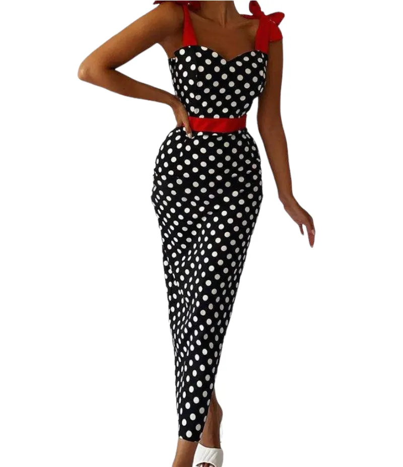 Années 50 Robe Bustier A Pois Pin Up Lucille