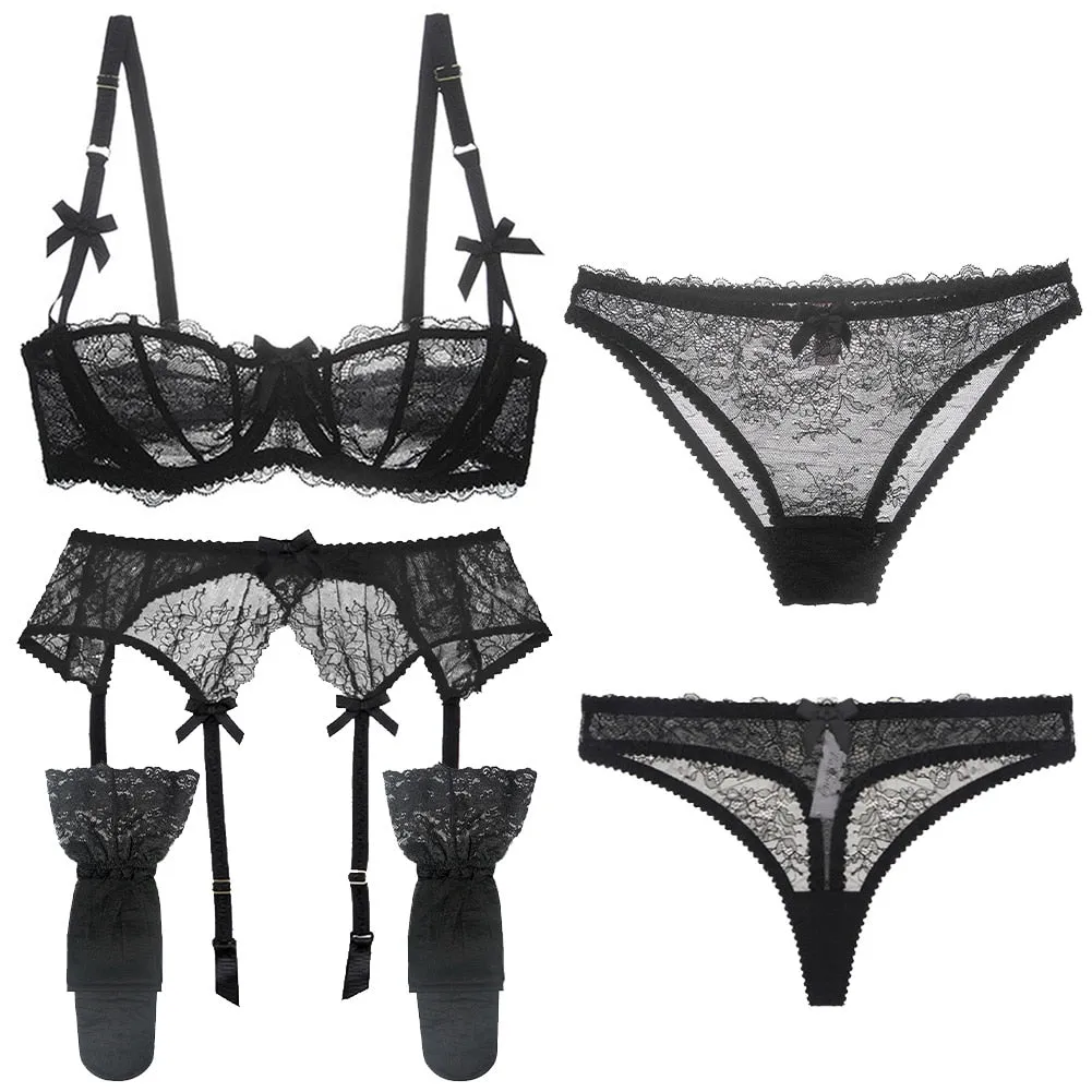 Années 60 Ensemble Lingerie Dentelle 5 Pièces Playgirl