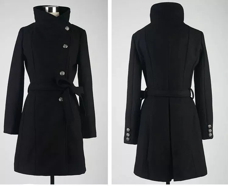 Années 60 Manteau Jackie O' Col Montant