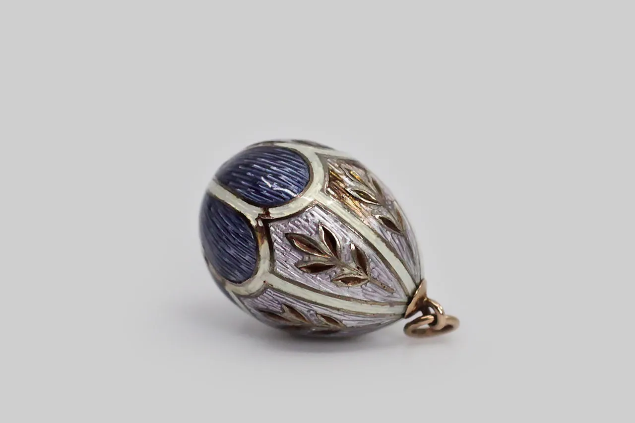 Antique Russian Miniature Egg Pendant