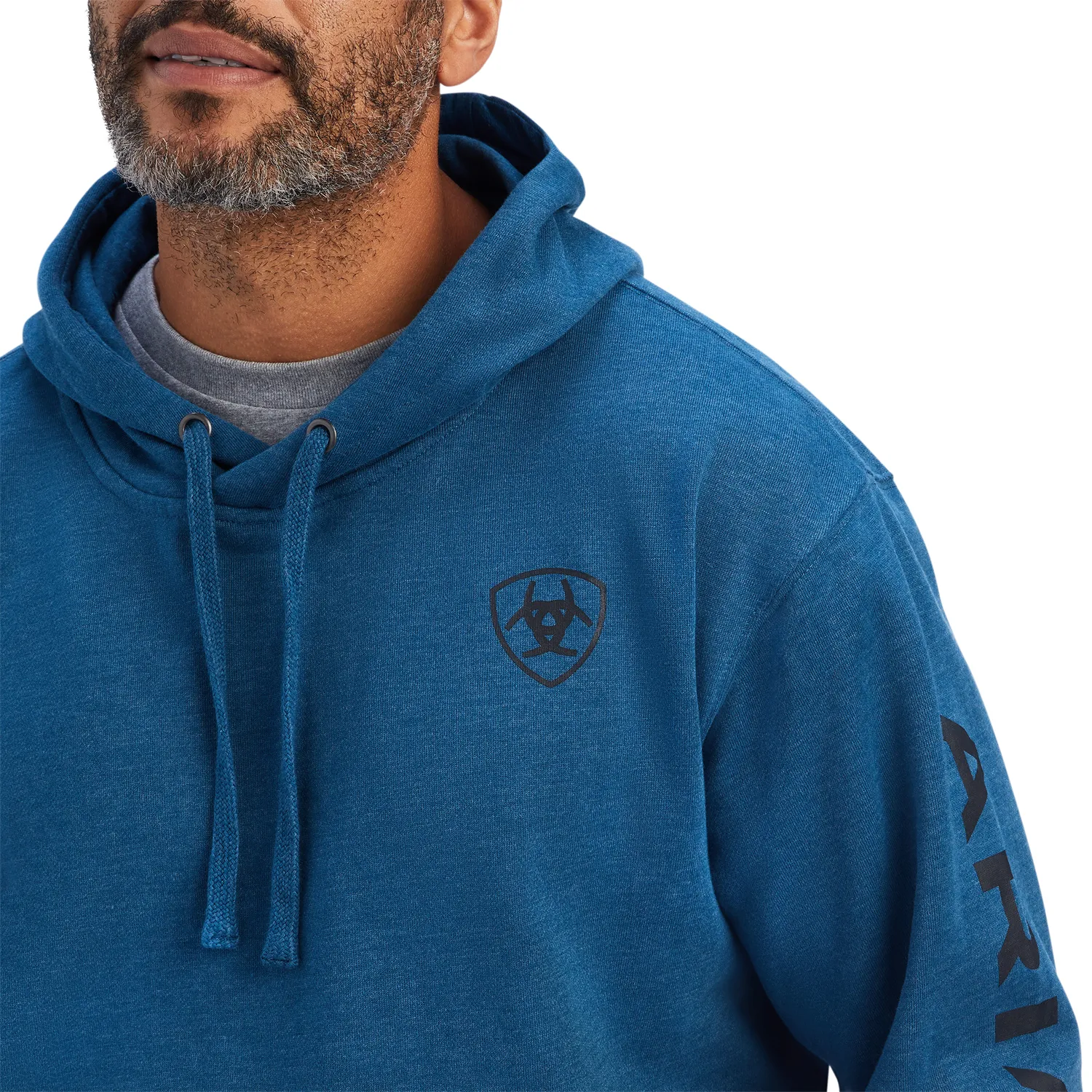 Ariat Mens Ariat Logo Hoodie - Poseidon Heather