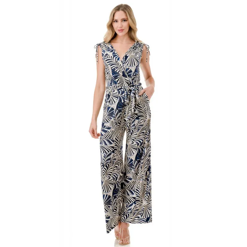 Ariella Surplice Wide Leg Jumpsuit