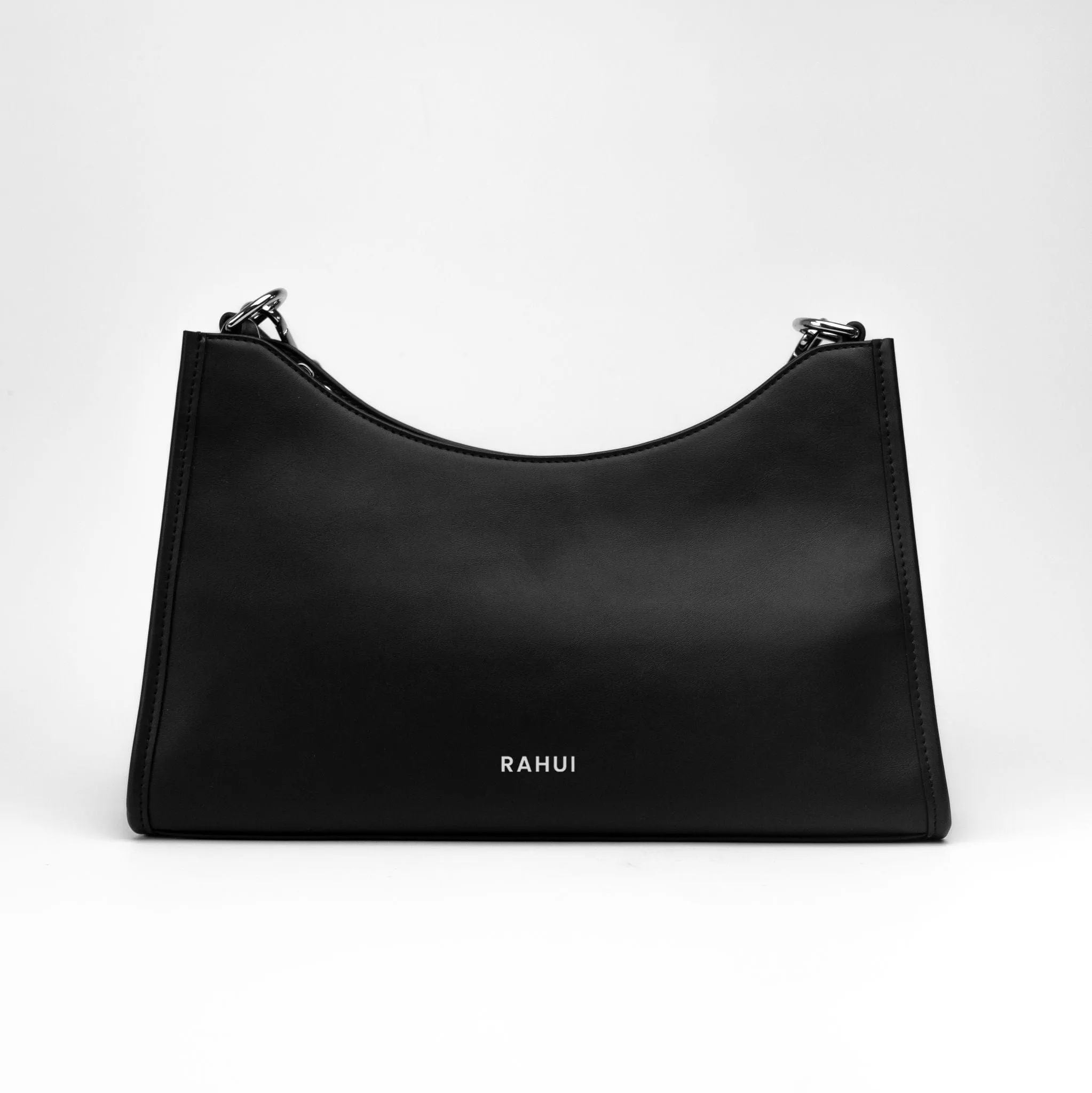 Ash Apple Leather Baguette Bag | Black