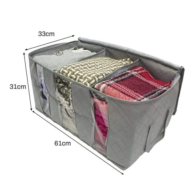 Ashore Shop clothing Zipper Fabric Moisture-Proof Storage Box