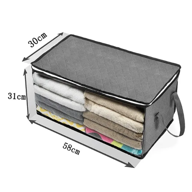 Ashore Shop clothing Zipper Fabric Moisture-Proof Storage Box