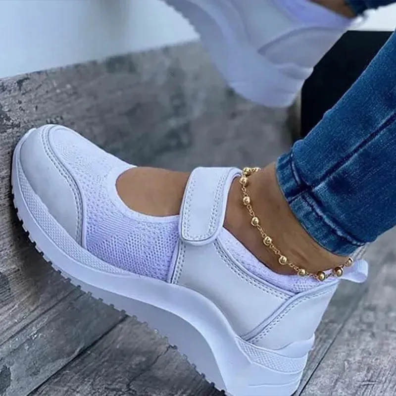 Ashore Shop Women Casual Shoes Sneakers Women Shoes Breathable Mesh Platform