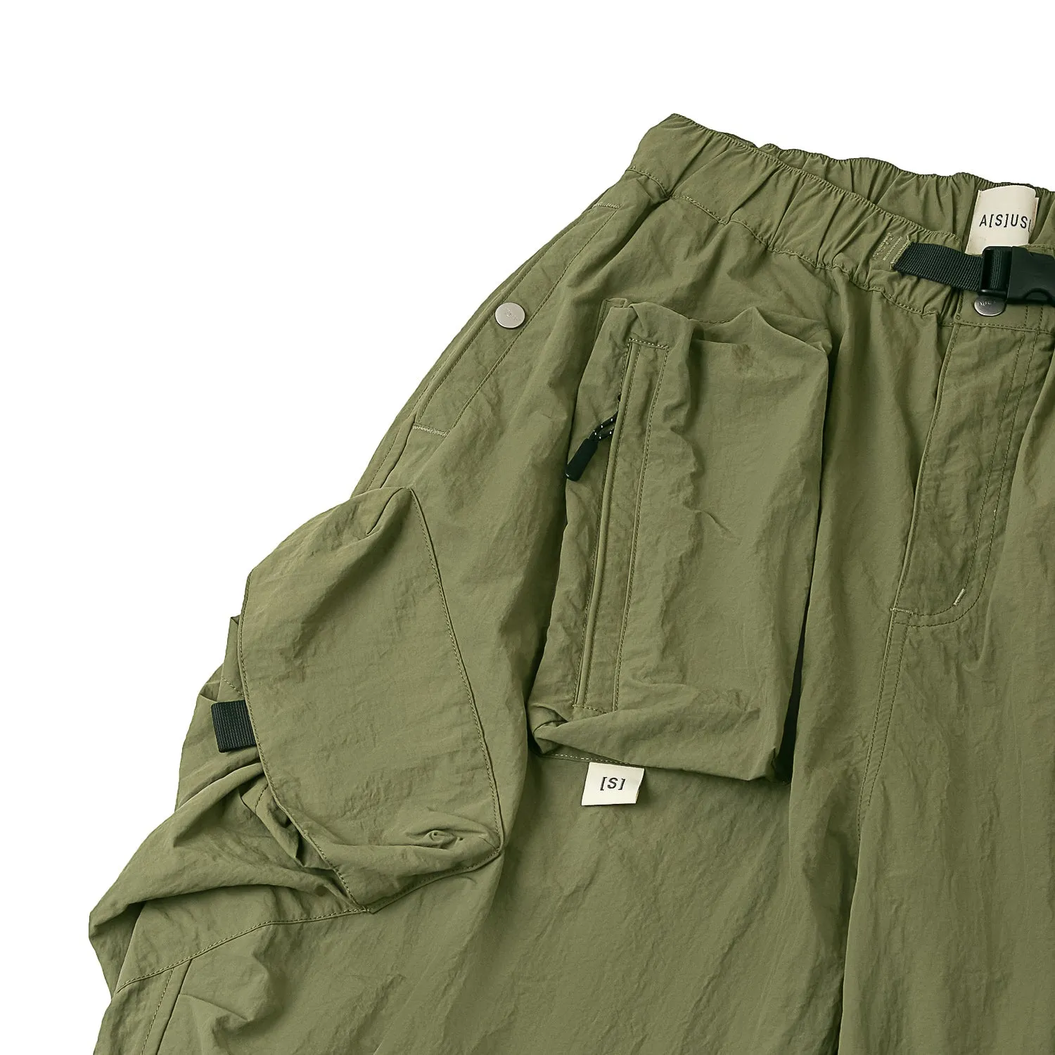 A[S]USL MULTI POCKET BALLOON PANTS-V3-LIGHT OLIVE