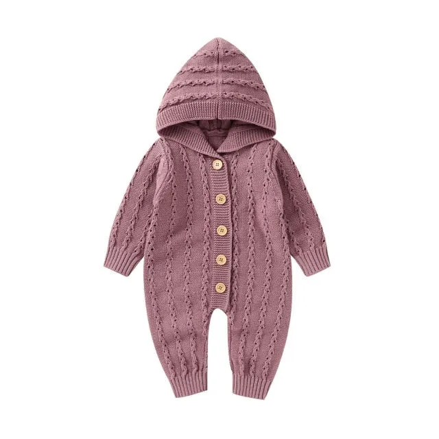 AUTUMN Knitted Hooded Jumpsuit