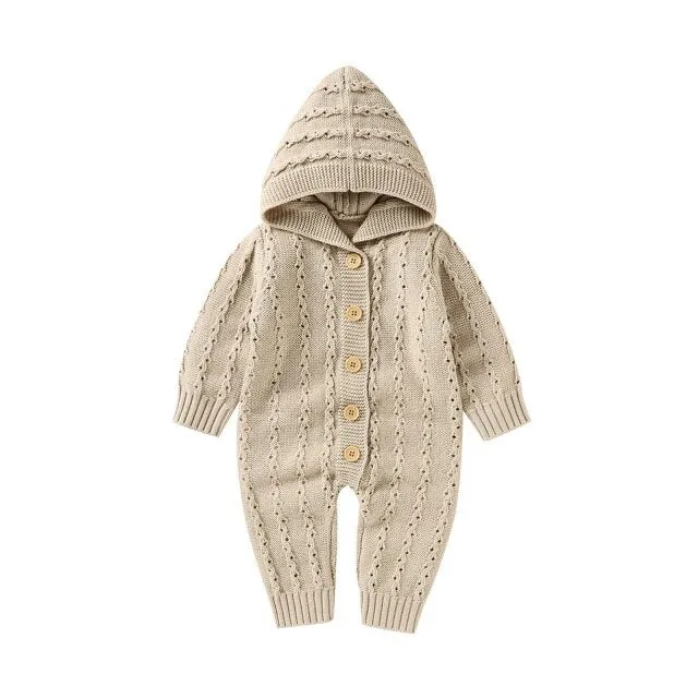 AUTUMN Knitted Hooded Jumpsuit