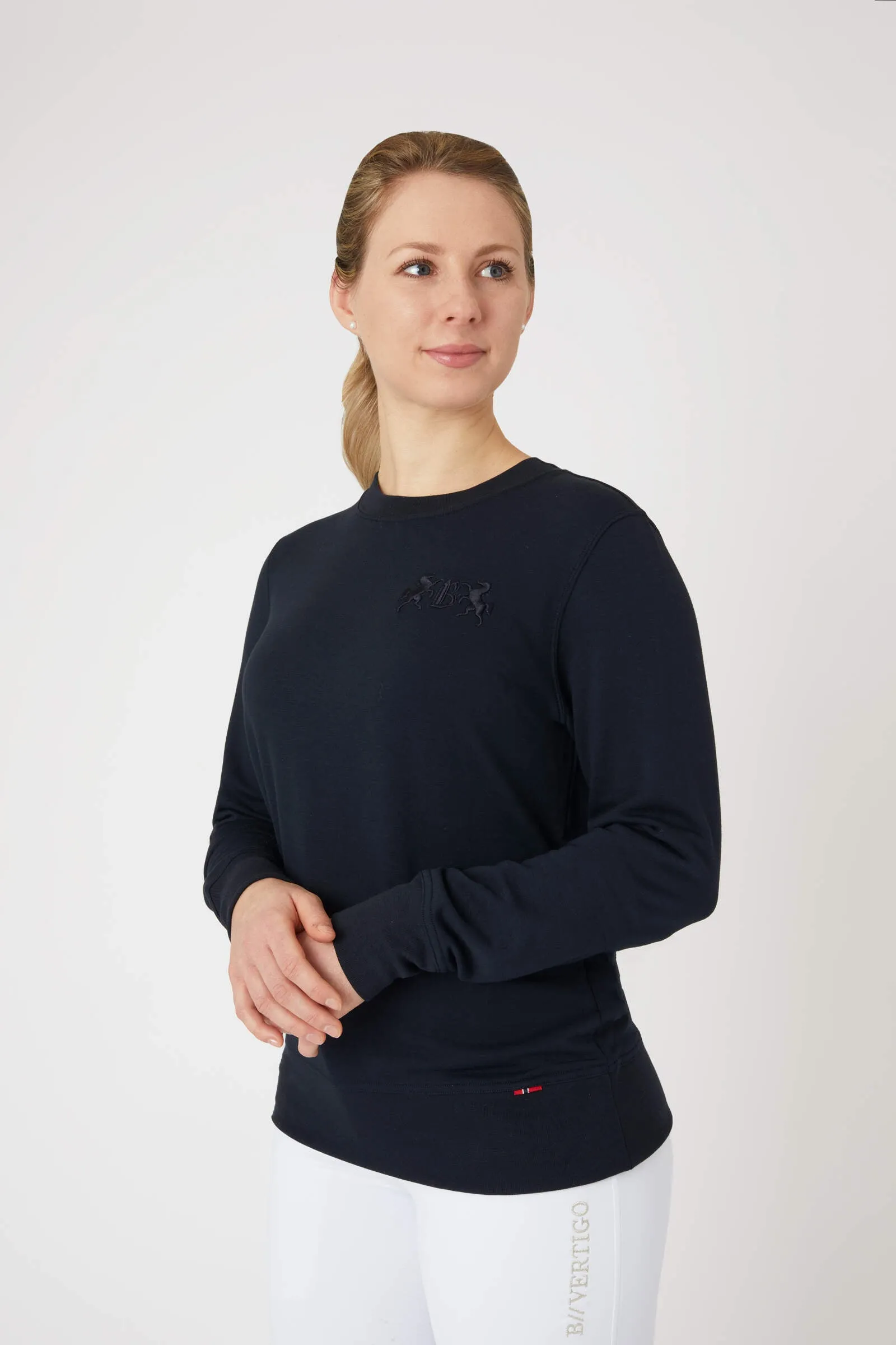 B Vertigo Erica Women's Bamboo Sweatshirt- Navy