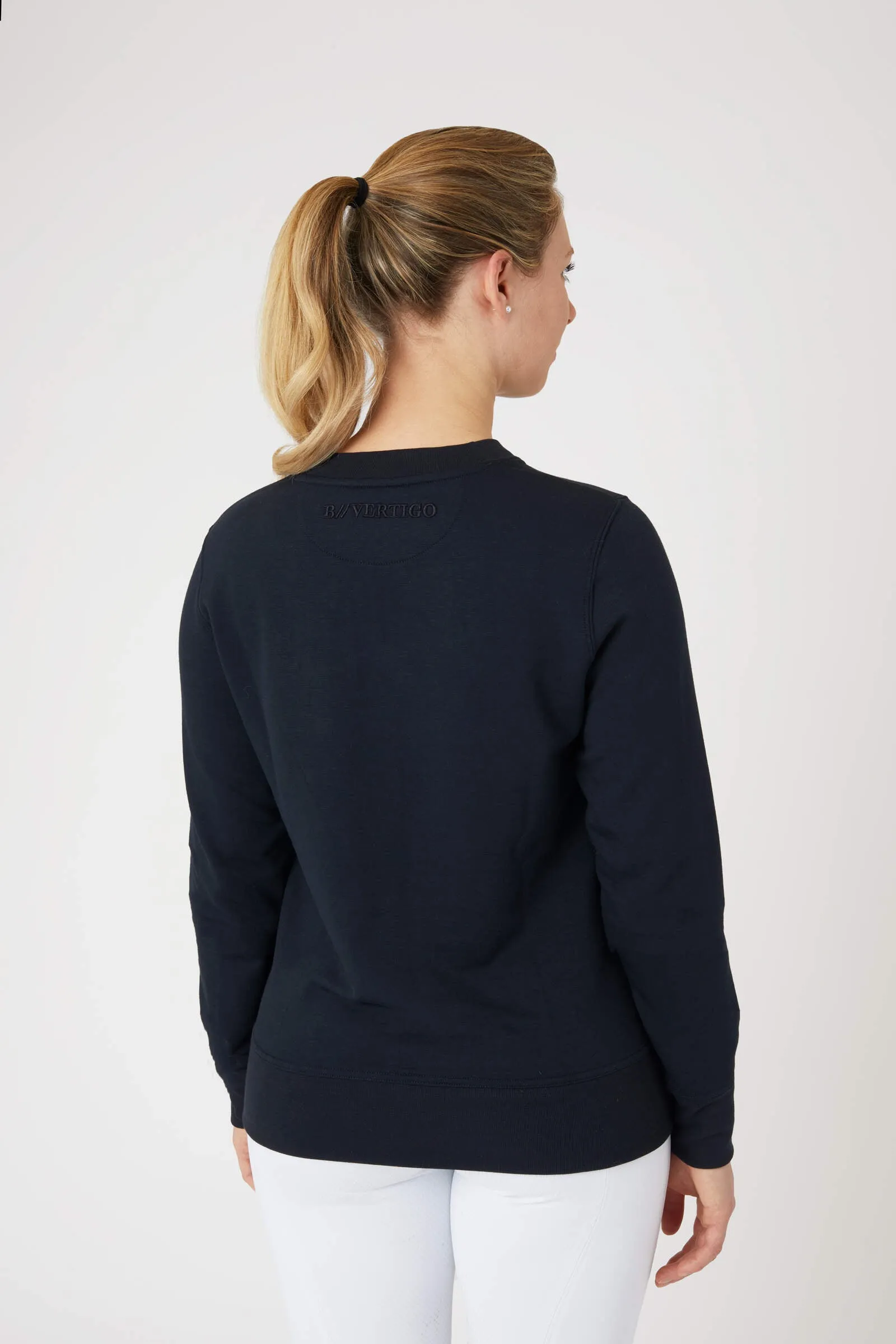 B Vertigo Erica Women's Bamboo Sweatshirt- Navy