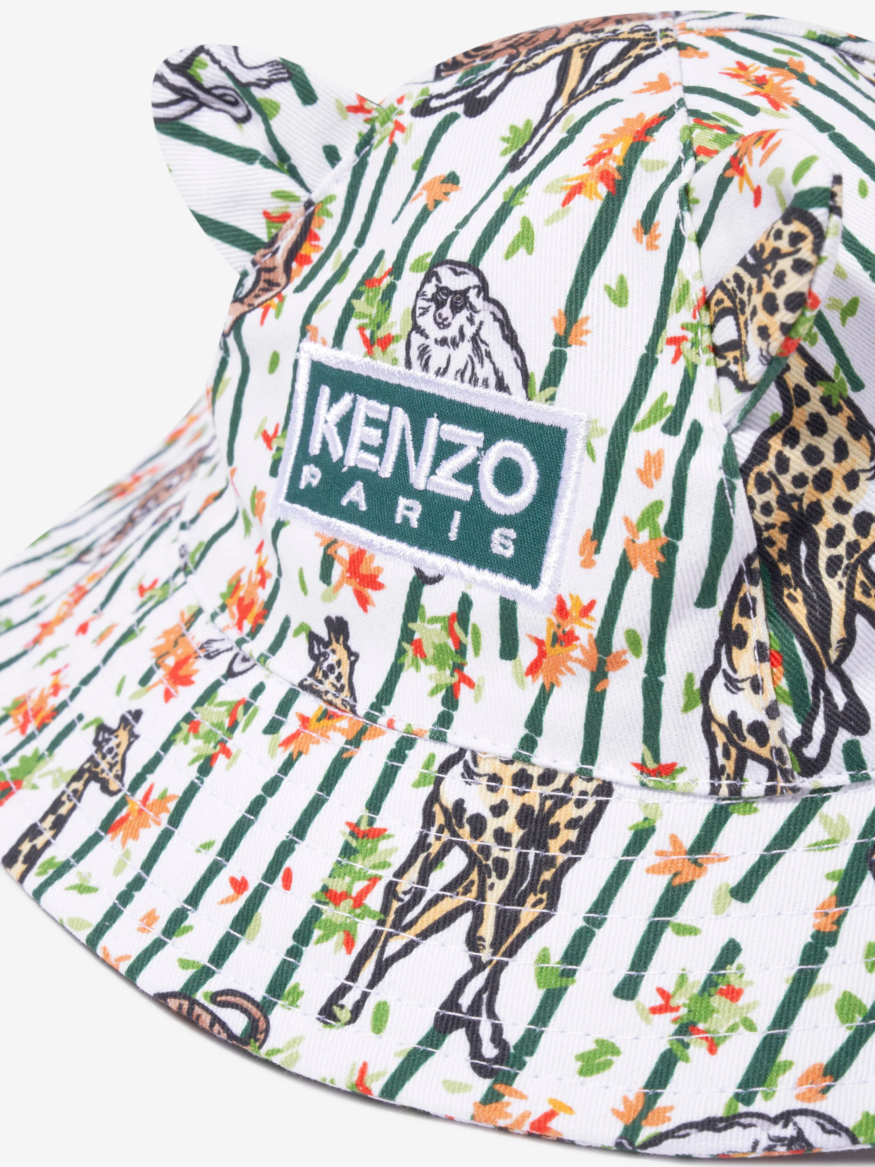 Baby Boys Bamboo Bucket Hat in White