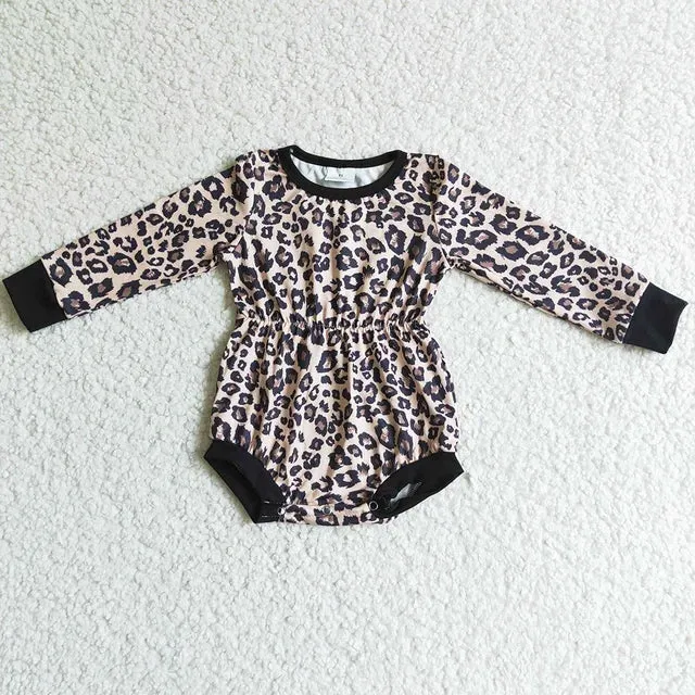 Baby Onesie Romper - Autumn Girls - Western Leopard Print