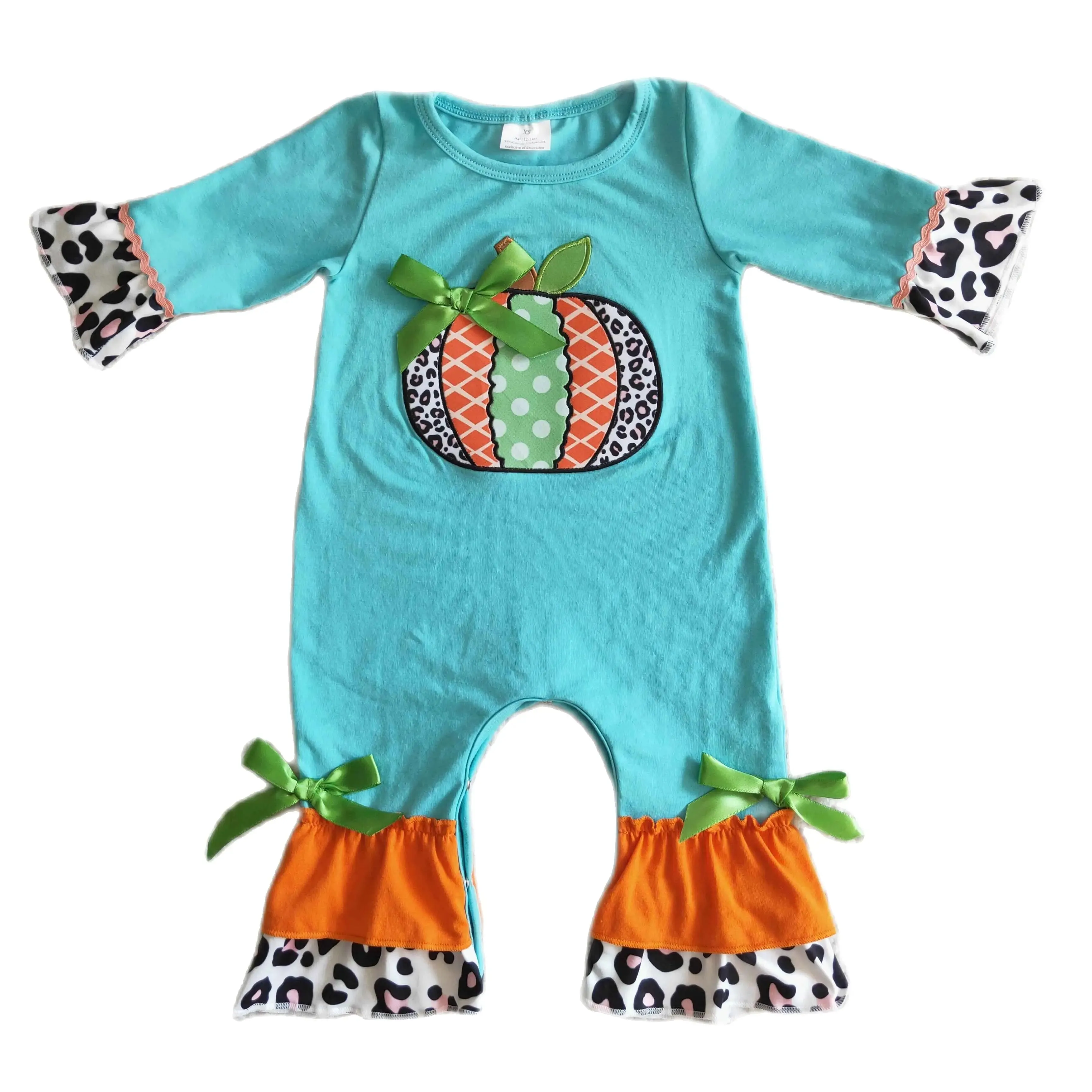 Baby Romper - Girls Applique - Autumn Pumpkin Western