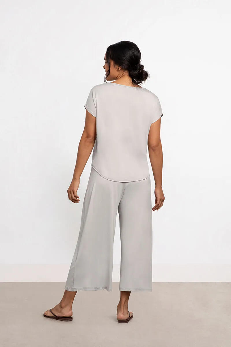 Bamboo Dolman Pocket Top | Chino