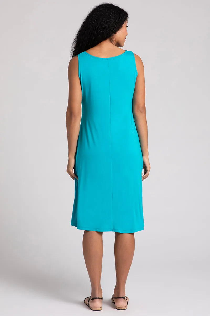 Bamboo Tank Dress Short | Turquoise