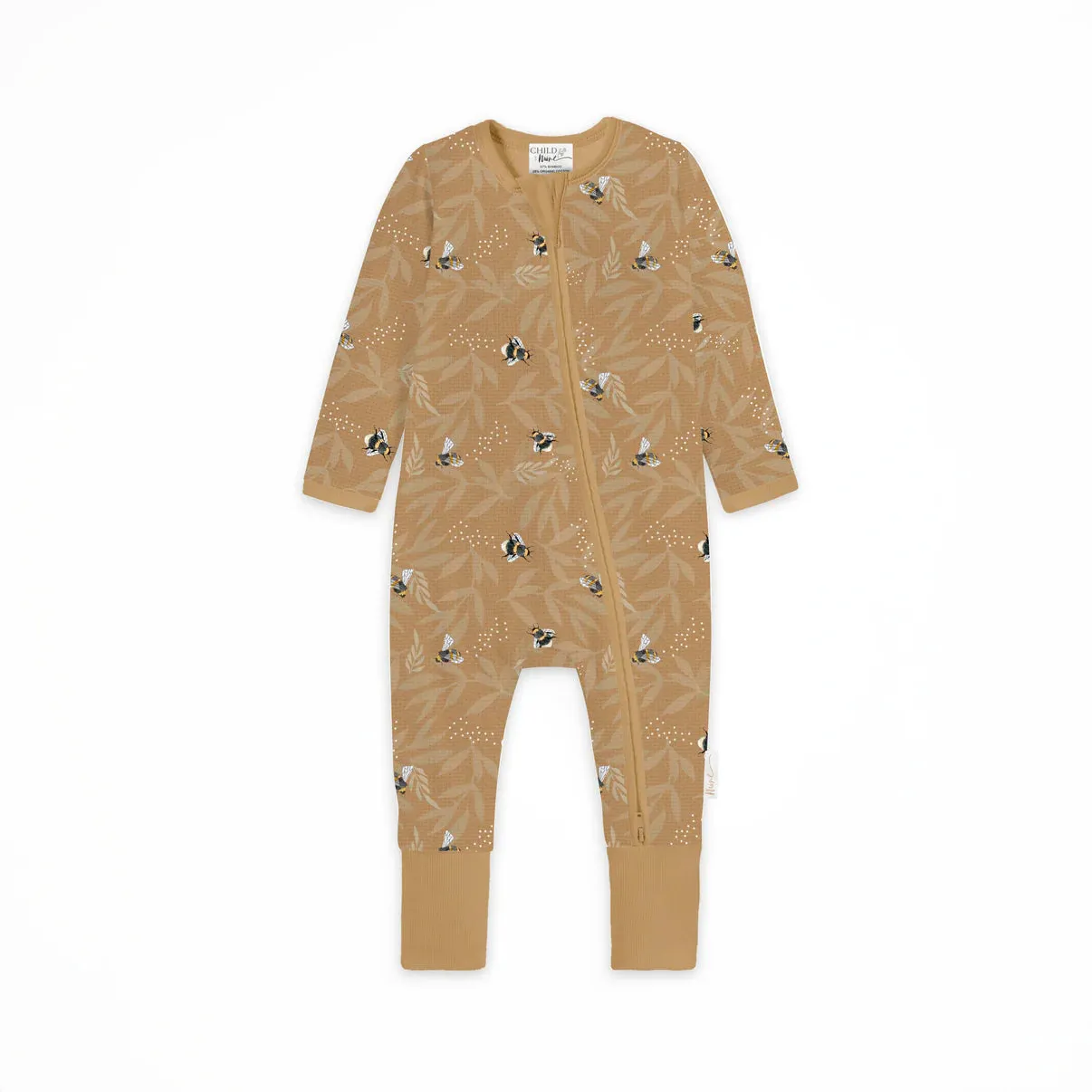 Bamboo Zipsuit - Bumble Bees