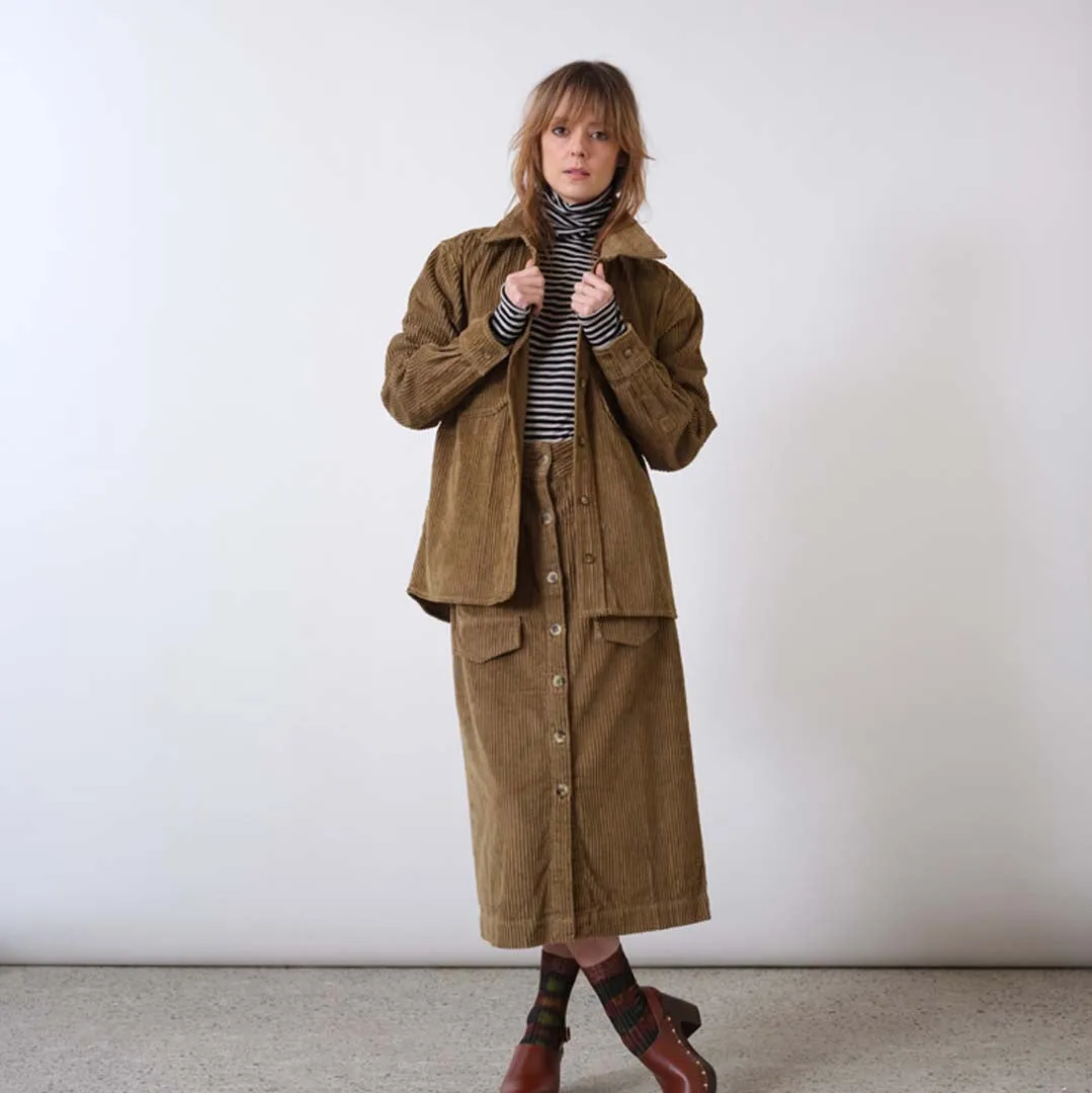 BARBARA CORDUROY JACKET BROWN