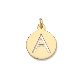 Better Jewelry Round 14K Gold Pendant with Initial