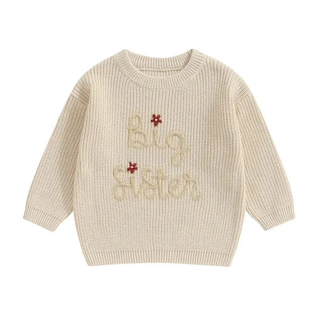 Big Sister - Little Kids (to 5T) Deluxe Sweater Autumn Fall Winter