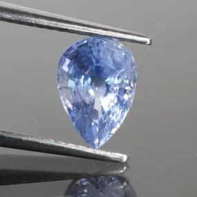 Blue Sapphire | natural, pear cut 8.5x6 mm, VS, 1.8ct, Sri Lanka