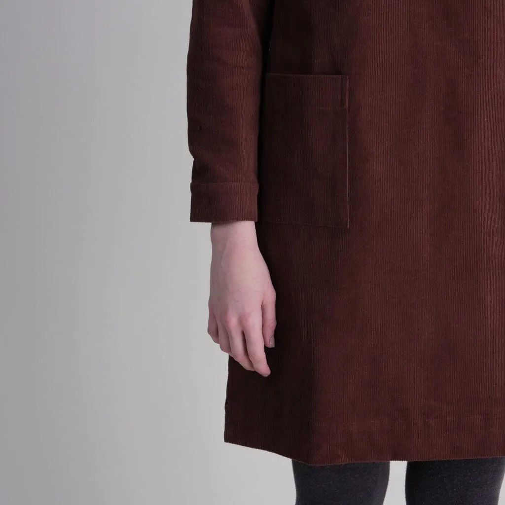 Bonnie Cotton Cord Shirt Dress | Cacao