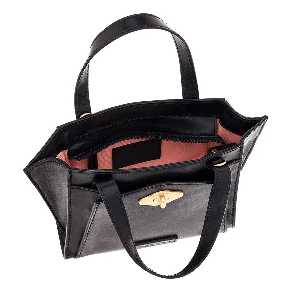 Borsa Donna a Mano e Tracolla THE BRIDGE linea Barbara in Pelle Nera