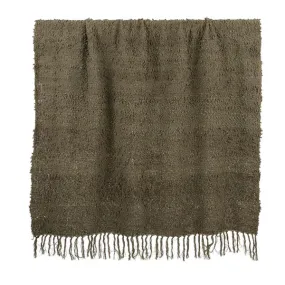 Burbuja Cotton Blend Throw - 125 x 150cm - Olive