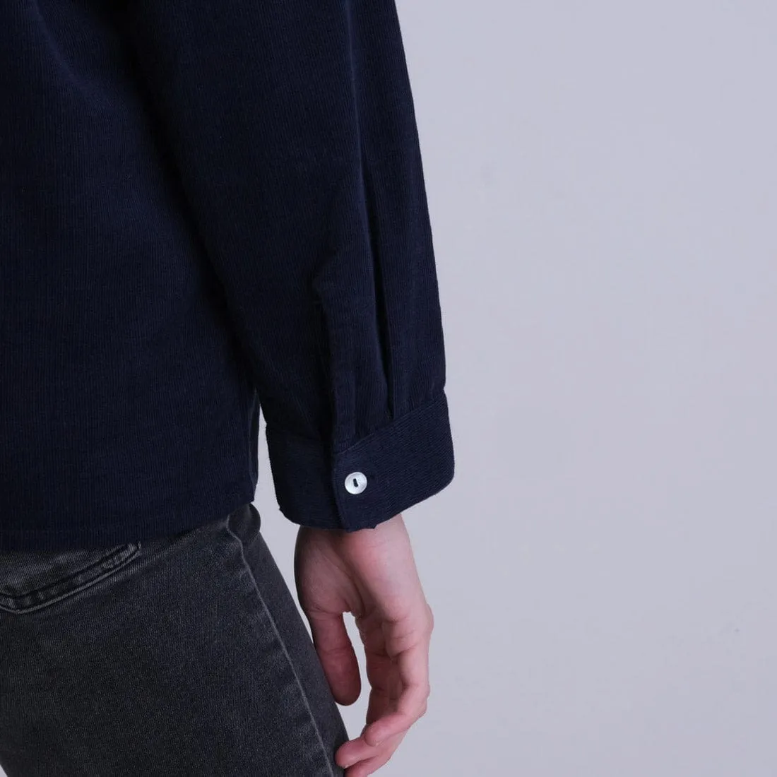 Calla Cotton Cord Shirt | Navy