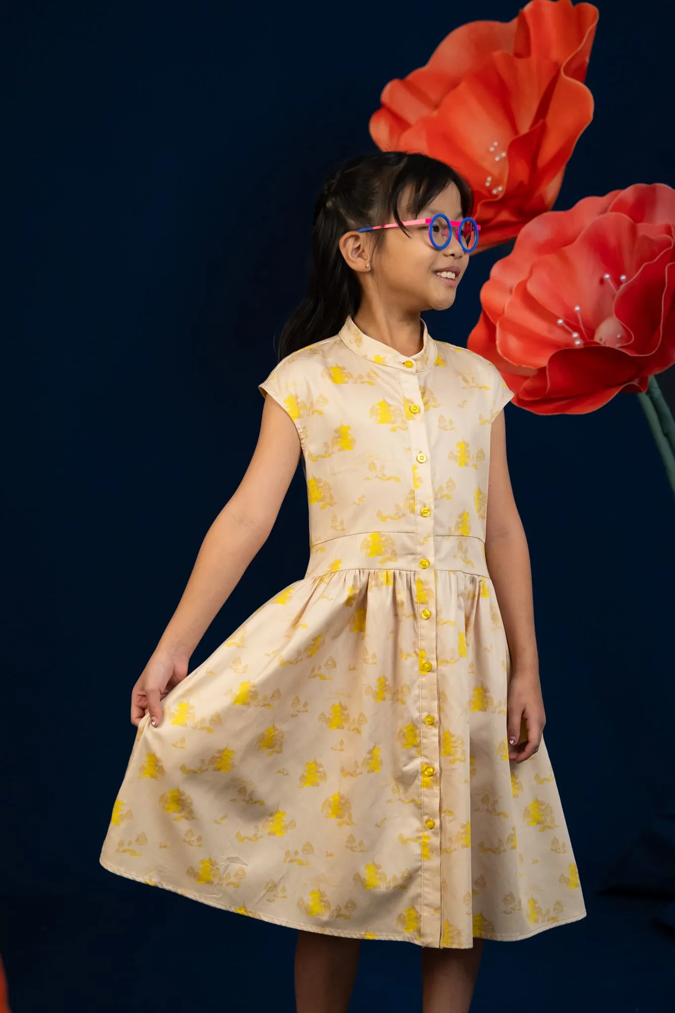 Cara Dress - Yellow Garden