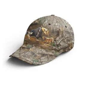 Casquette Camouflage Chasse Aux Sangliers Aux Chiens Courants, Braque Allemand, Idée Cadeau Chasseur Homme Femme - CT12082223