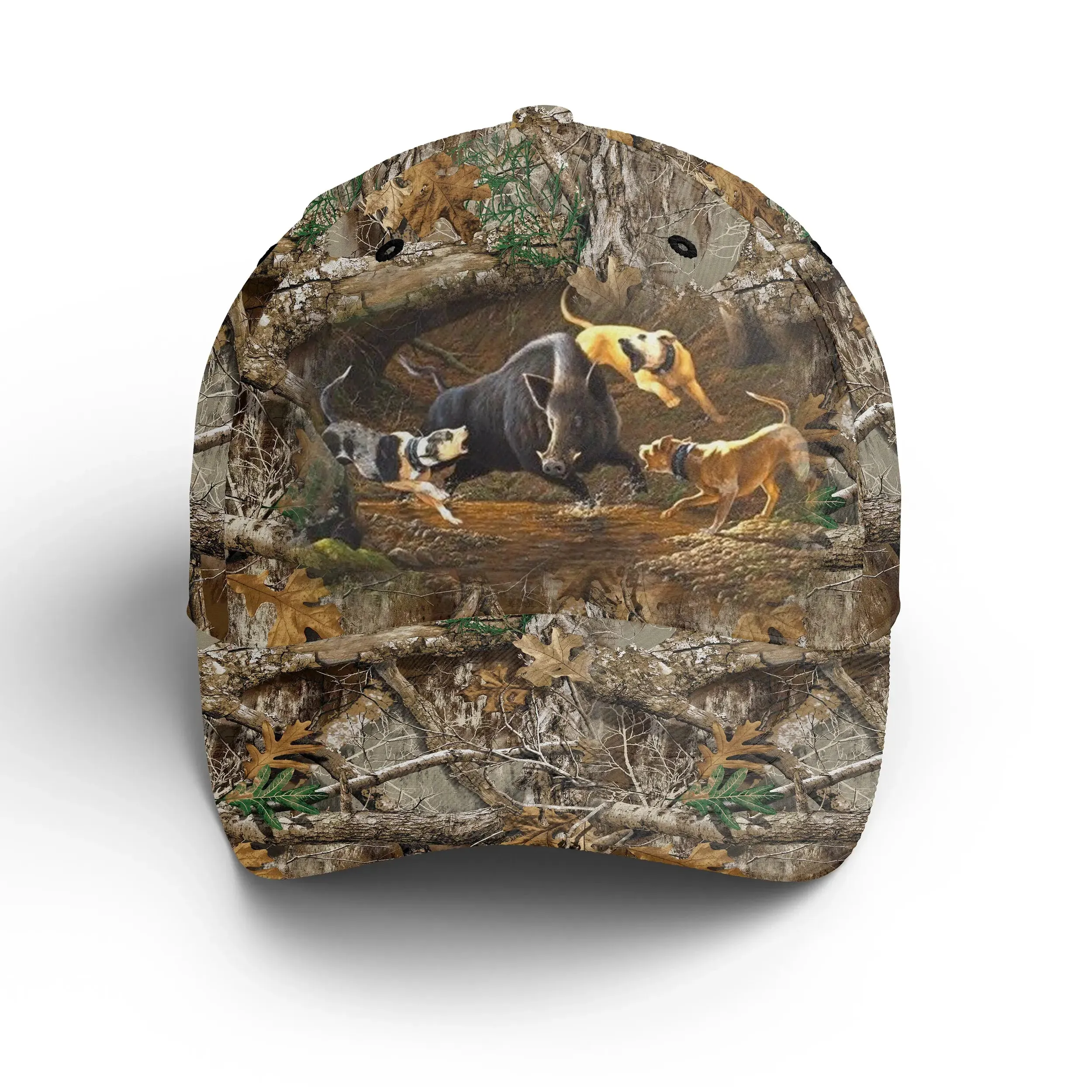 Casquette Camouflage Chasse Aux Sangliers Aux Chiens Courants, Braque Allemand, Idée Cadeau Chasseur Homme Femme - CT12082223