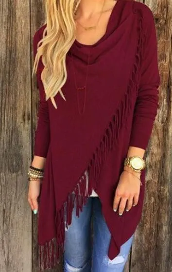 Casual Tassel Fringe Coat