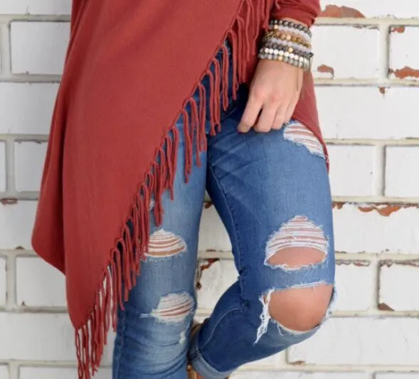 Casual Tassel Fringe Coat