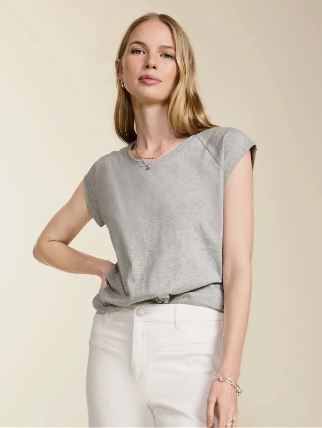 Catherine Organic Cotton Top | Grey